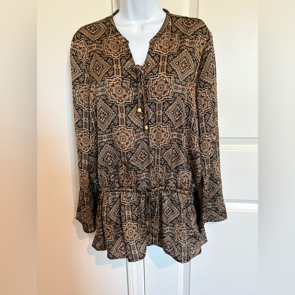 Michael Kors Tan and Brown Patterned Fabric - Picture 1 of 10
